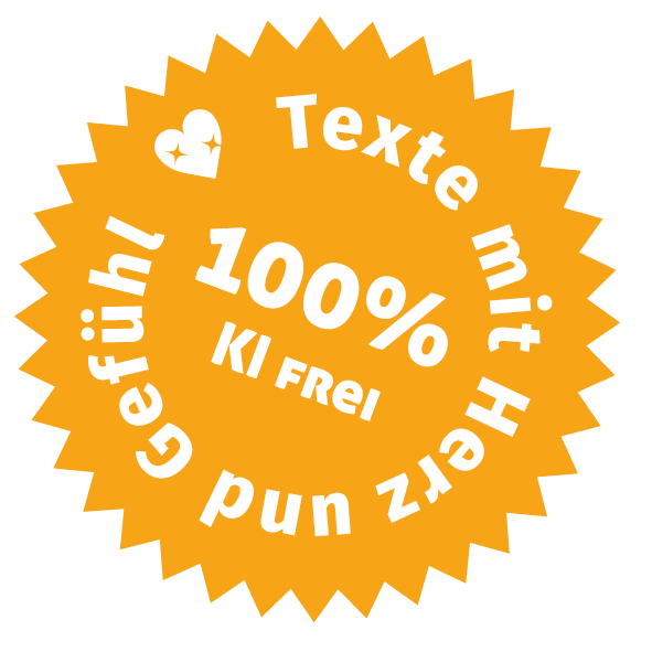 Von Menschen geschriebene Texte mit Herz und Gefühl